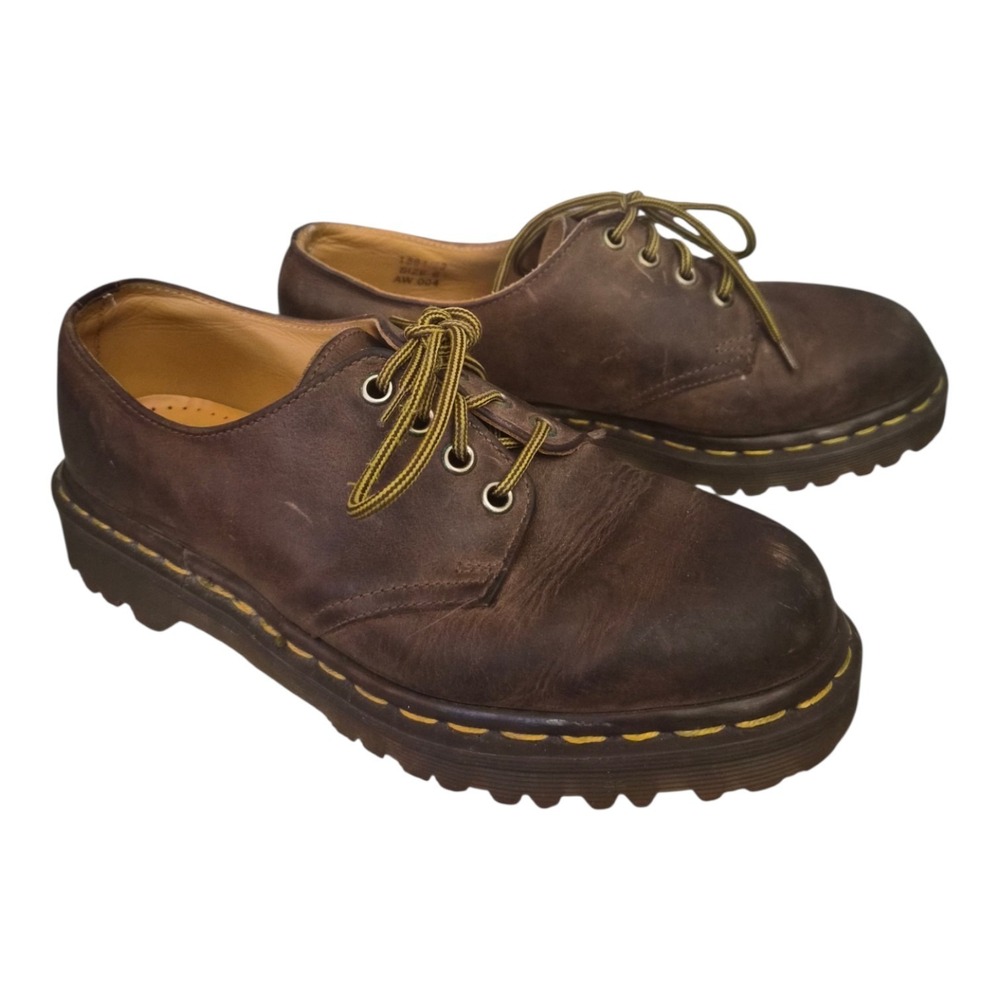 Vintage Dr Martens 1561 Womens 6 Brown Leather Oxford 4 Eye Made in England 90s